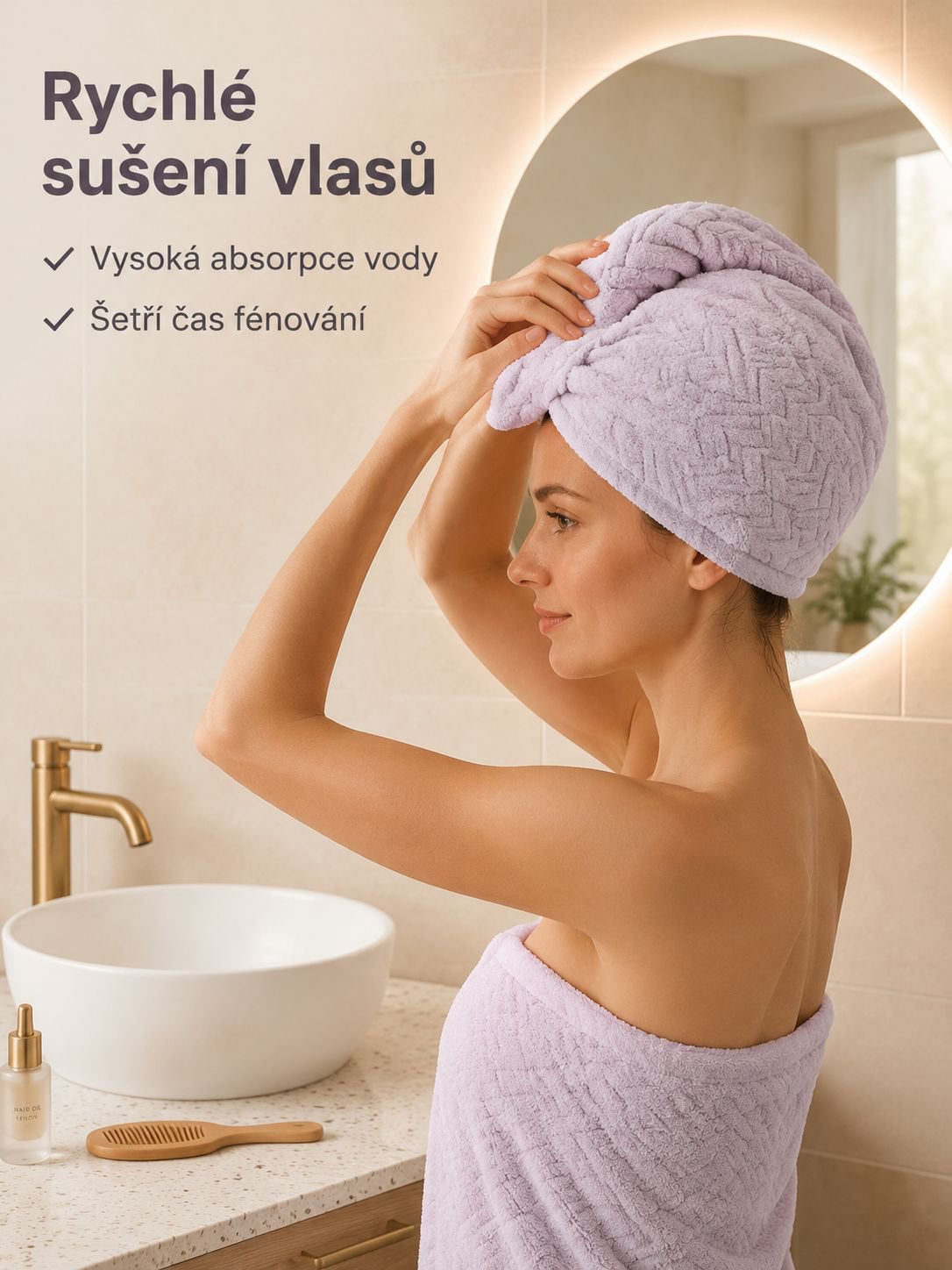 Velká savá osuška z korálového fleecu