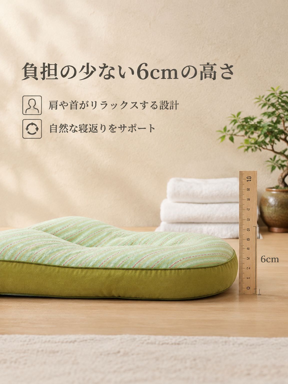 3D分区安眠そば枕