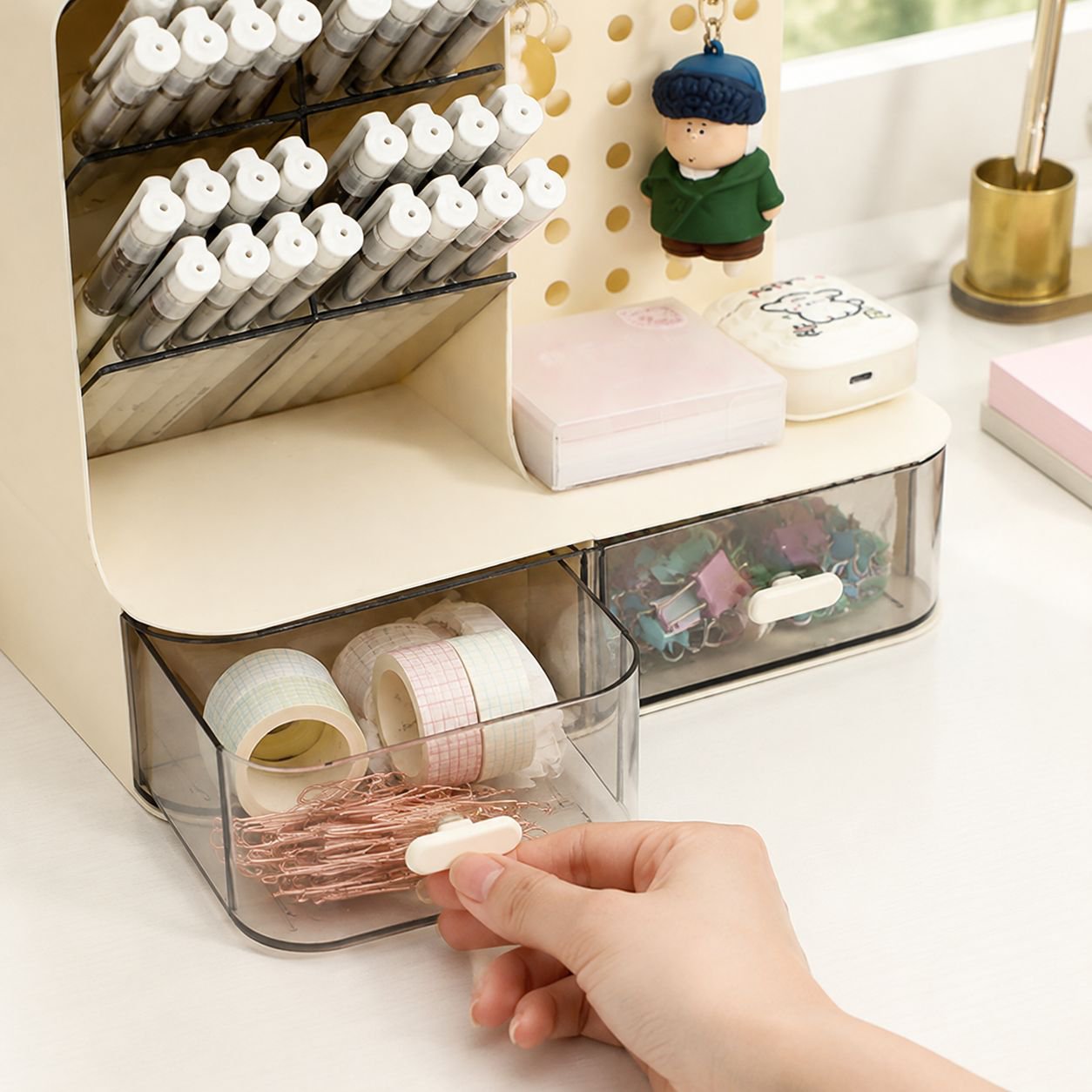 Desk Pegboard Pen Holder Stationery Organizer Magic