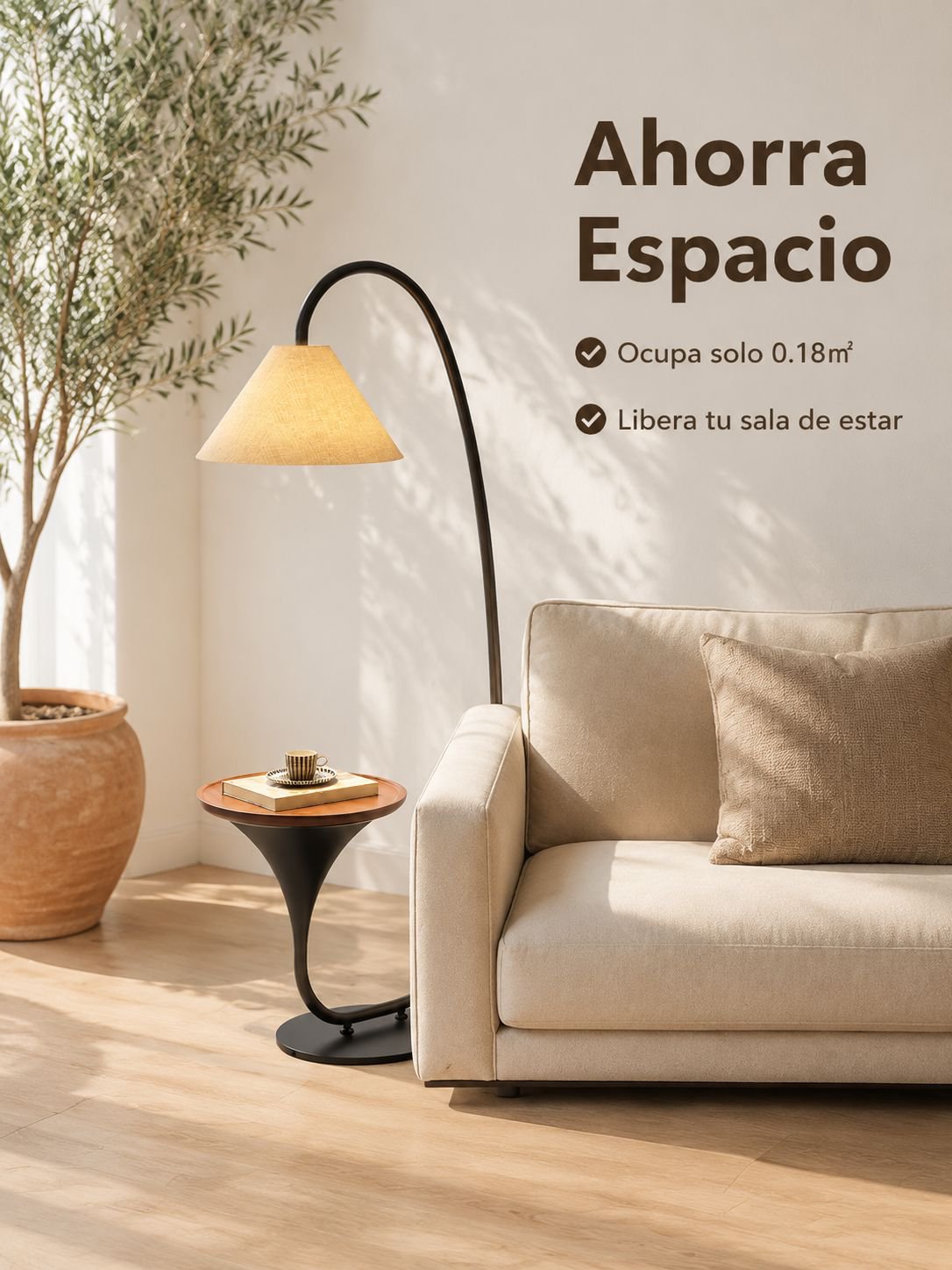 Lámpara de pie de diseño minimalista