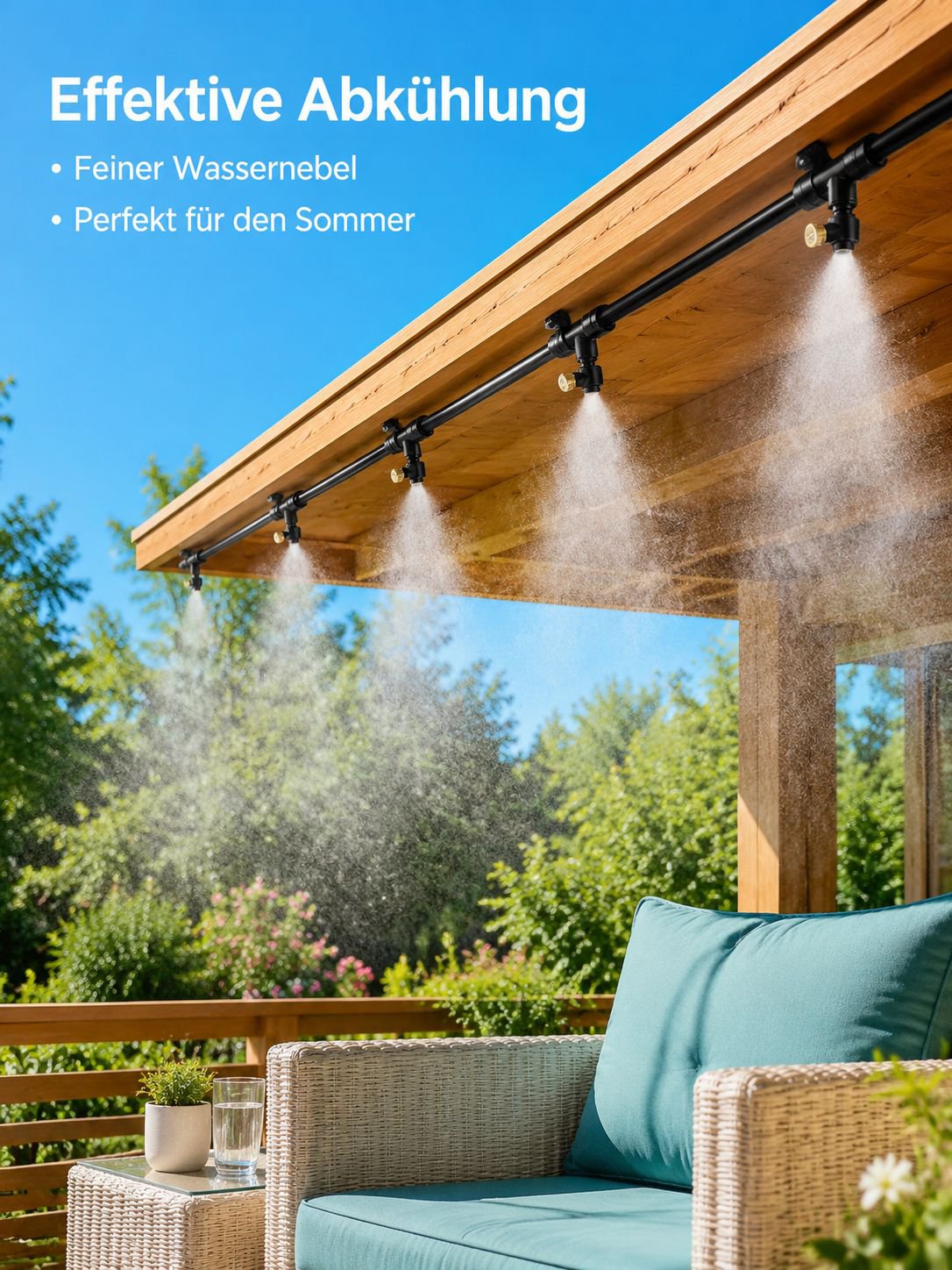 Garten Outdoor Niederdruck Kühlnebeldüsen Set