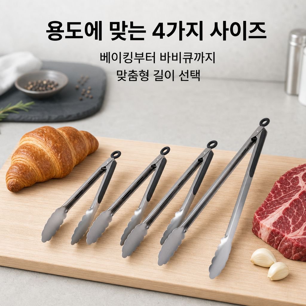 스테인리스 다용도 집게 바베큐 빵집게