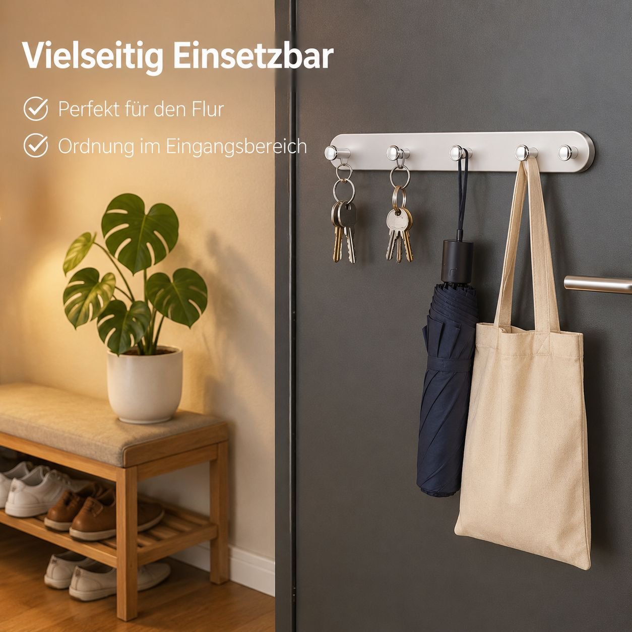 Magnetische Aufbewahrungshaken an der Kühlschrankseite/Türrückseite