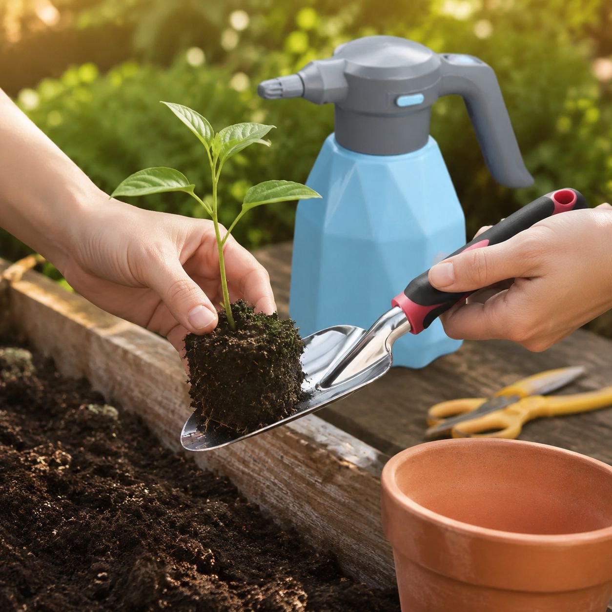 Versatile watering can and spray bottle combo
