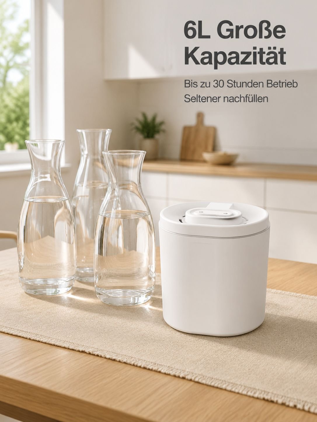 6L großer Desktop-Luftbefeuchter mit Stimmungslicht für Zuhause und Büro