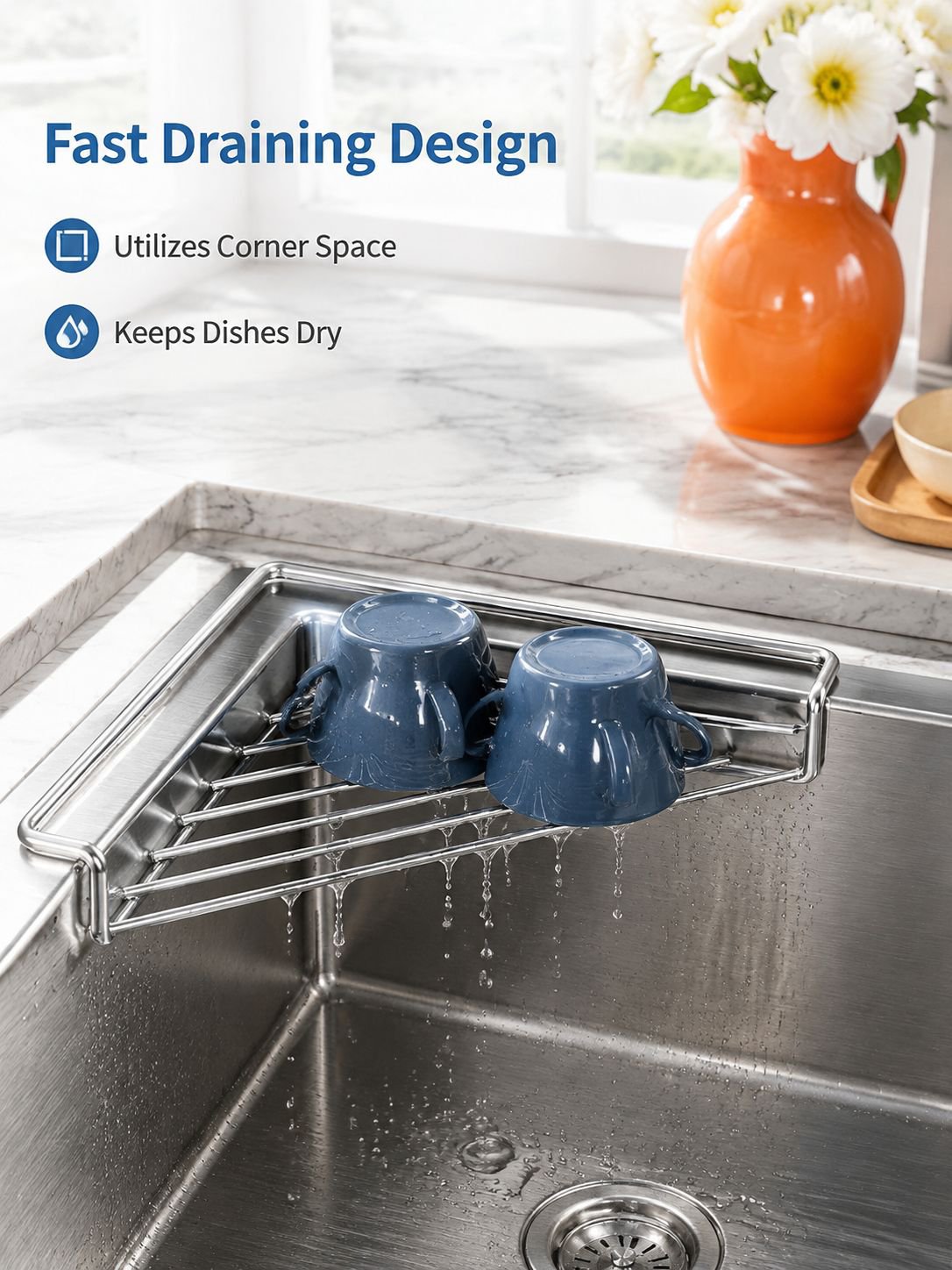 Stainless Steel Sink Draining Rack