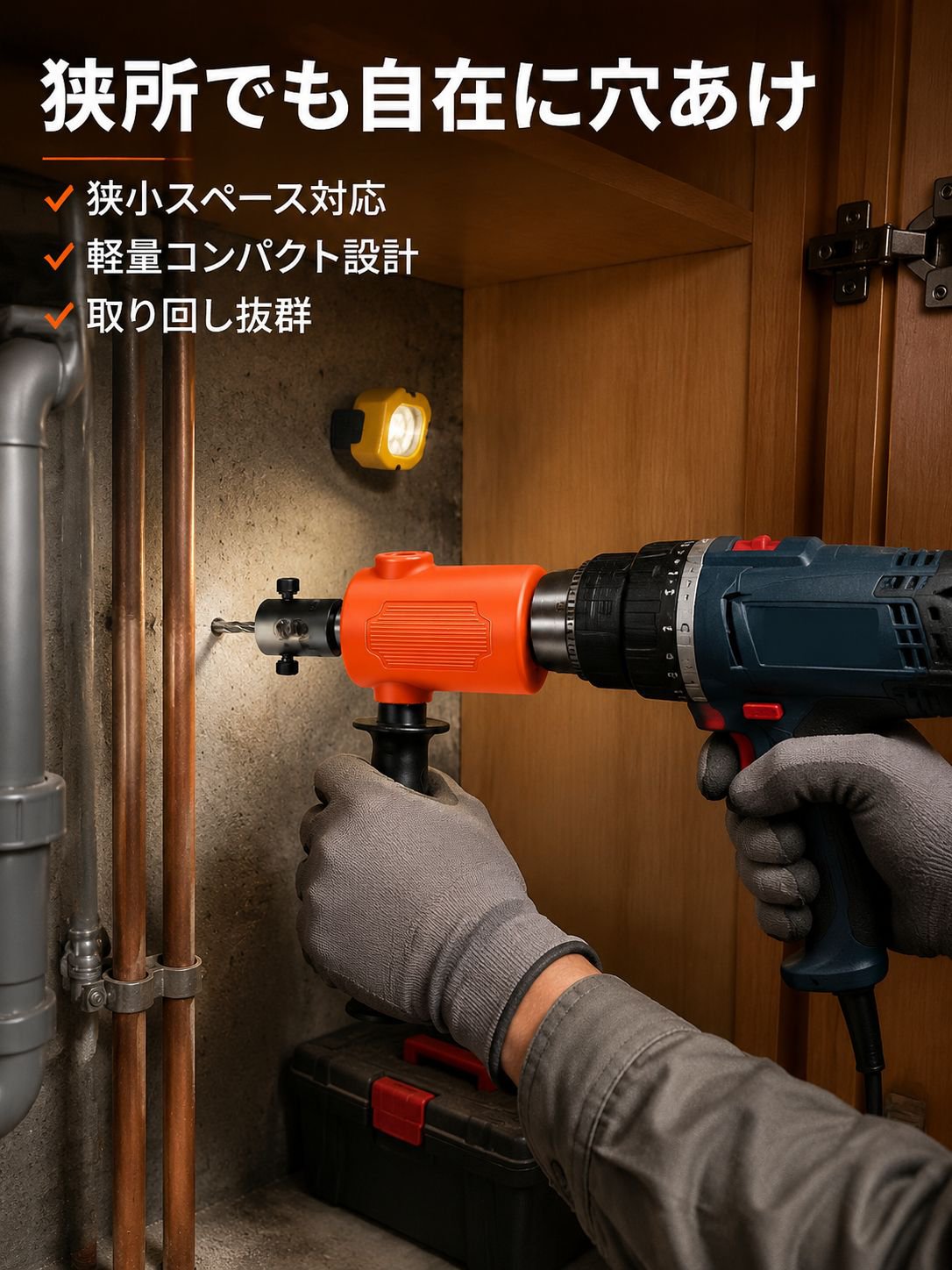 DIY作業に最適な小型電動ハンマーアタッチメント