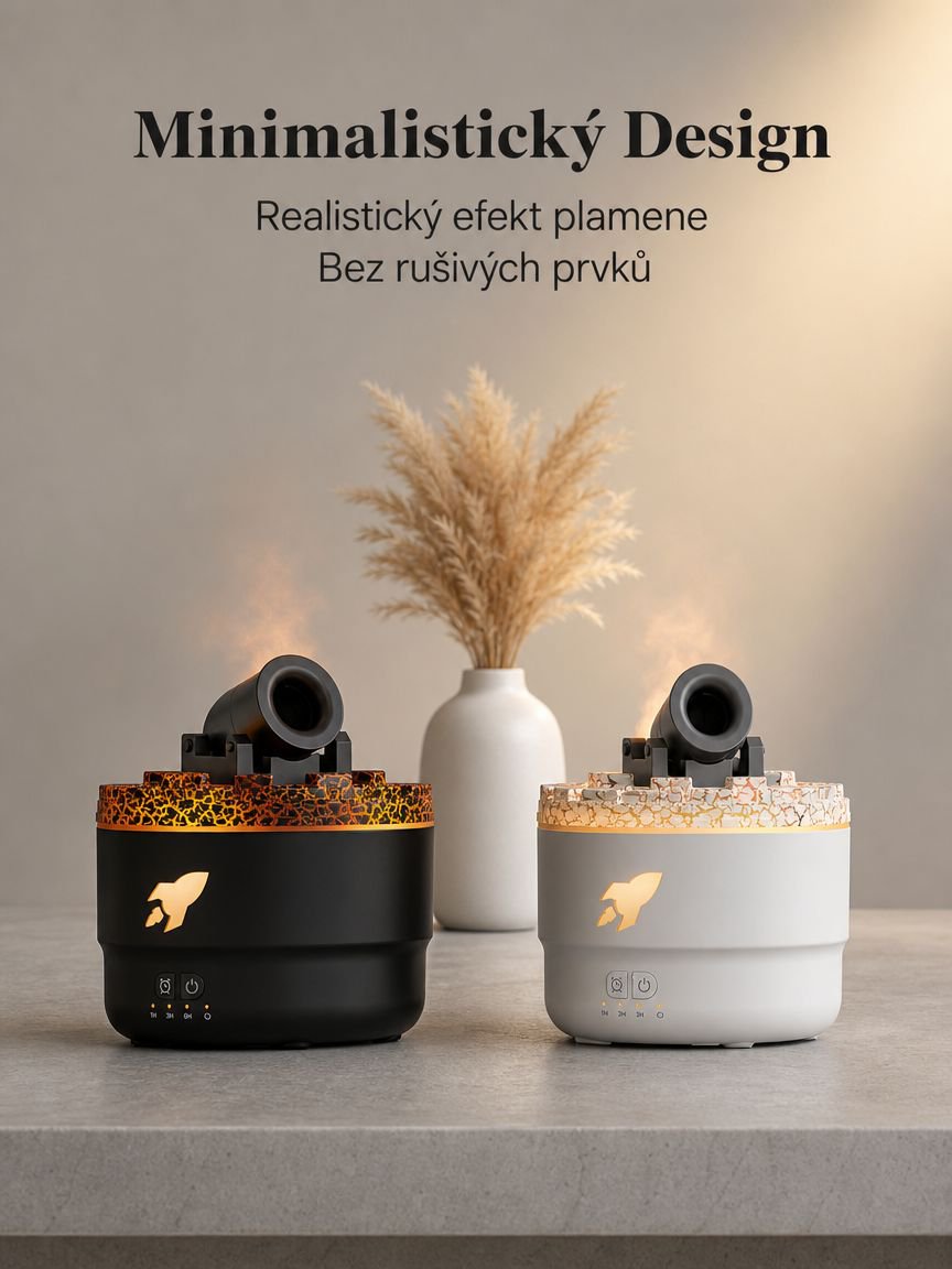 Automatický aroma difuzér s funkcí zvlhčování a rozptylování esenciálních olejů pro domácnost
