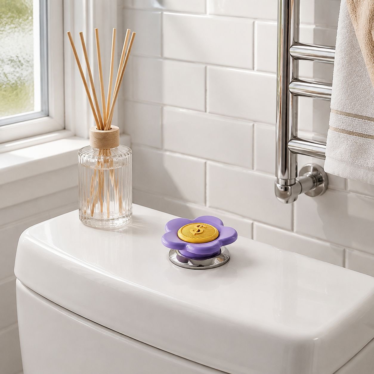 Automatic toilet flusher with simple installation
