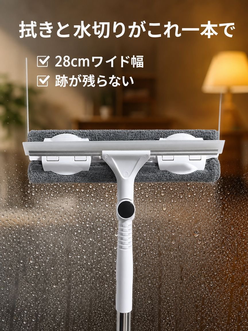 多機能伸縮式窓拭きクリーナー