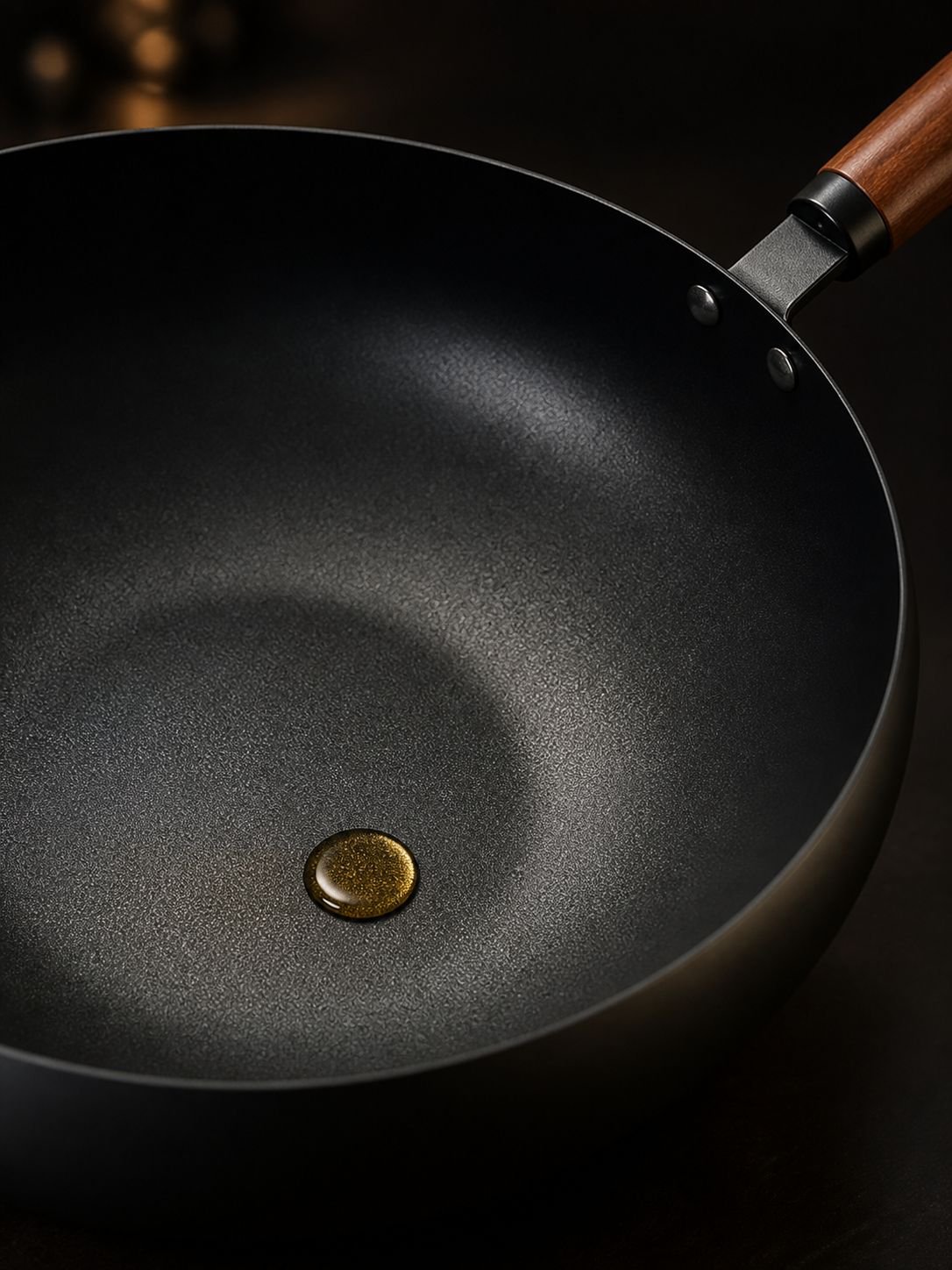 Gas stove compatible nonstick frying pan in kitchen
