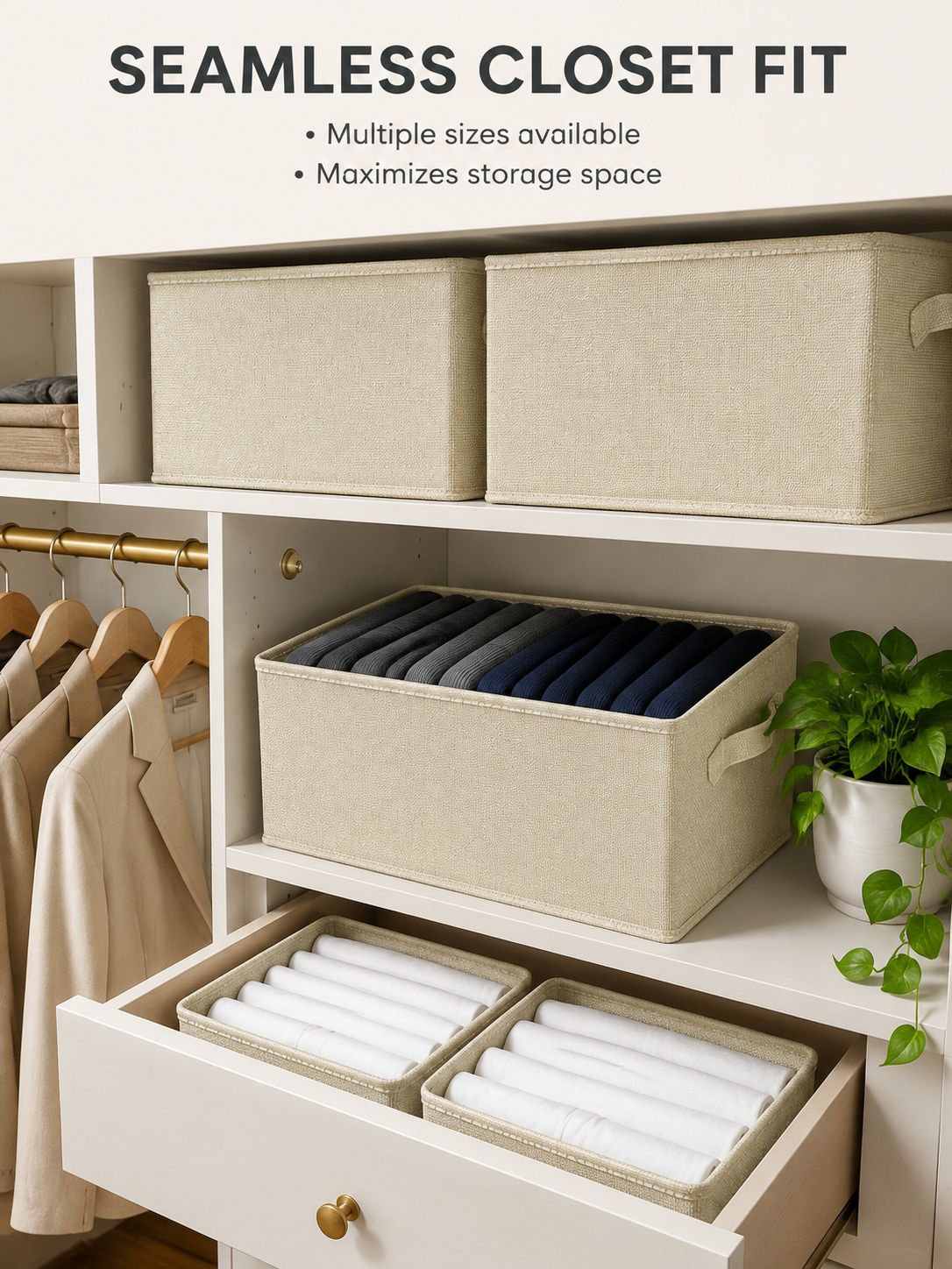 Extra Large Wardrobe Clothes Organizer Storage Box
