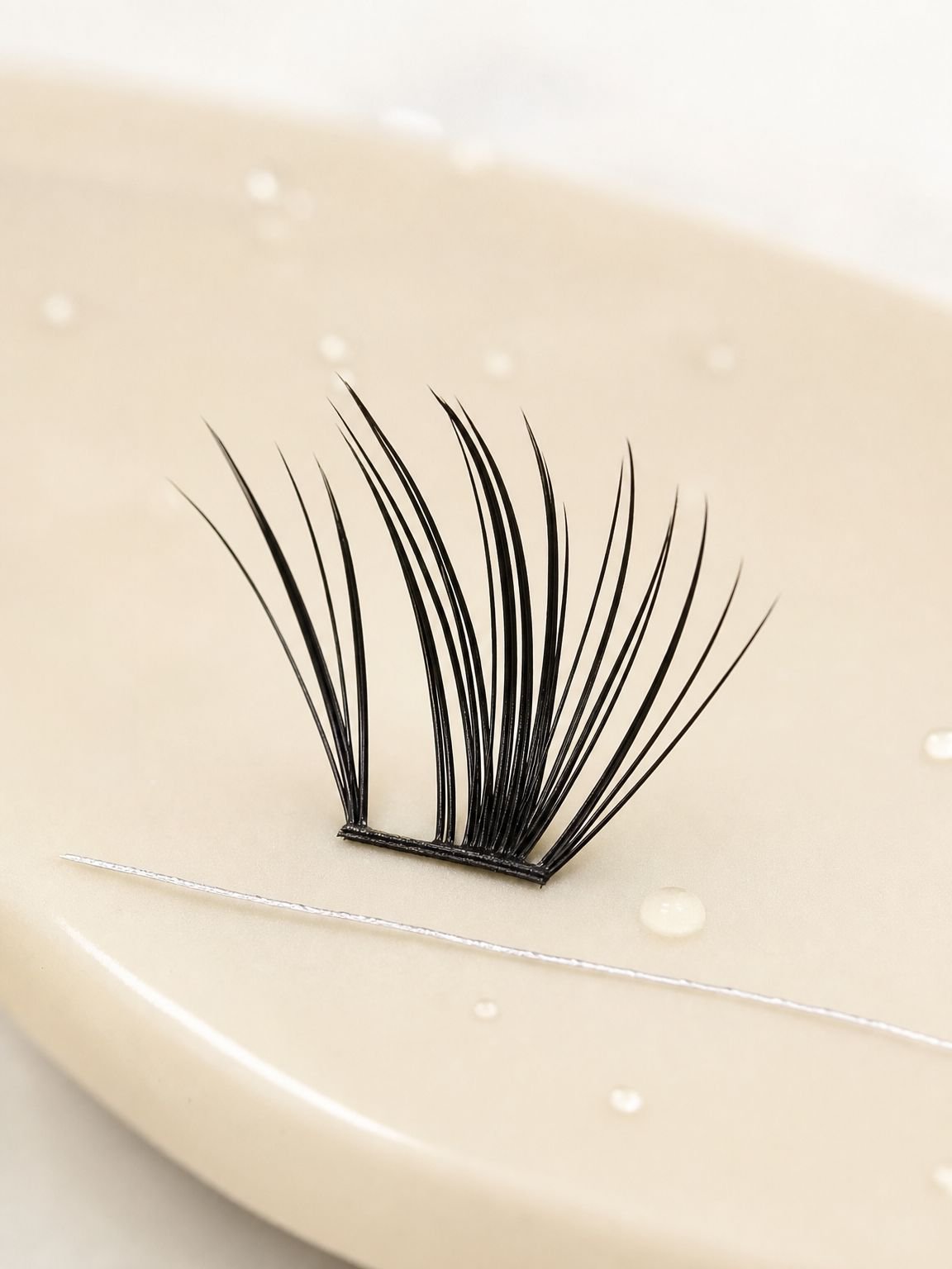 No-removal, lightweight false lashes close-up