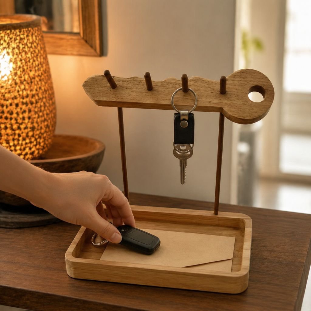 Easy-to-install Door Key Storage Ornament Shelf