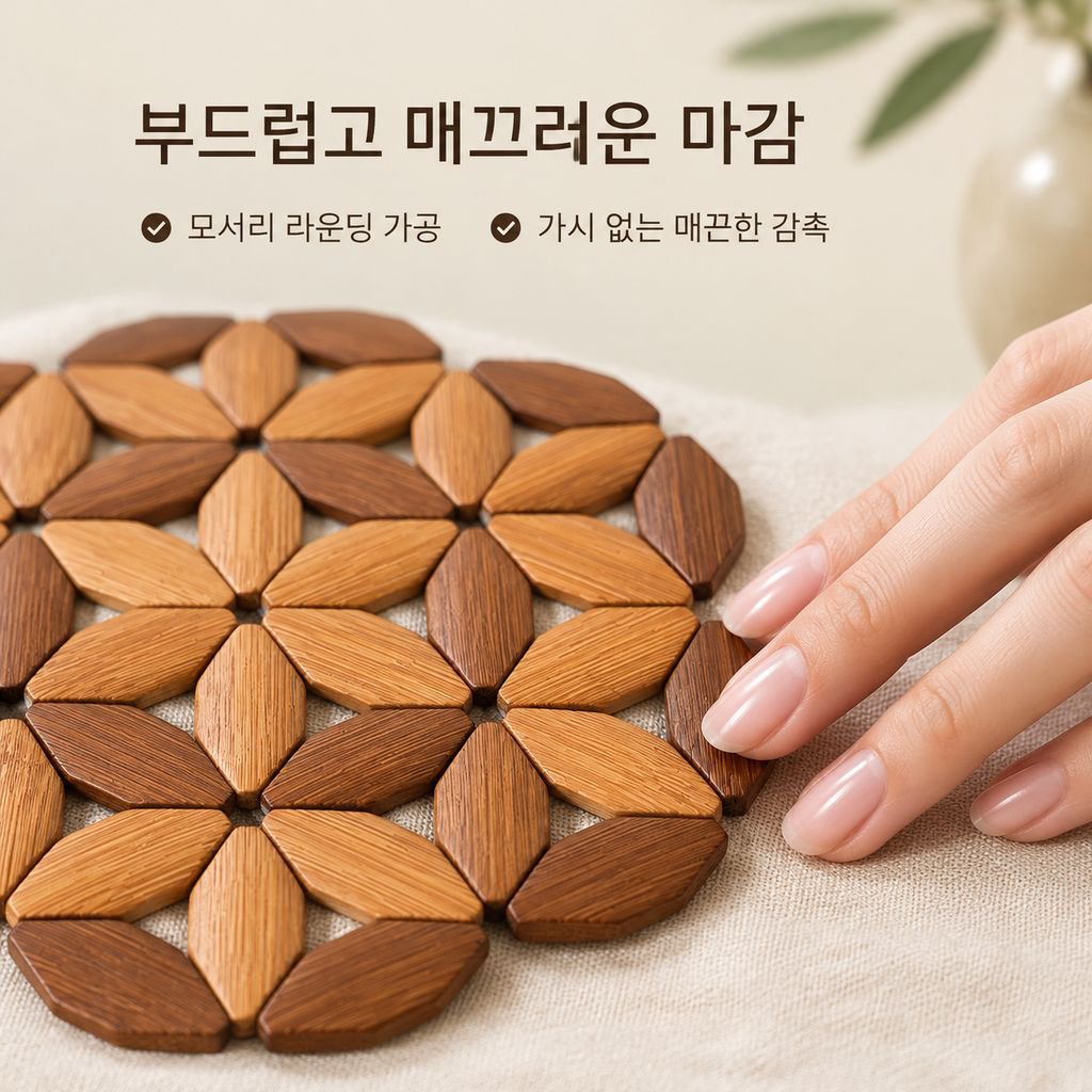 대나무 냄비받침 방열받침 내열 식탁 테이블매트 주방 뚝배기 받침