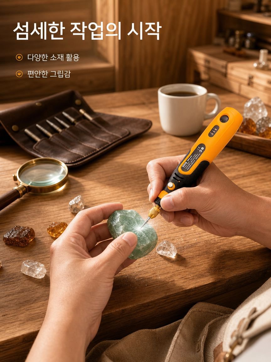 옥석 조각 전동 그라인더 펜