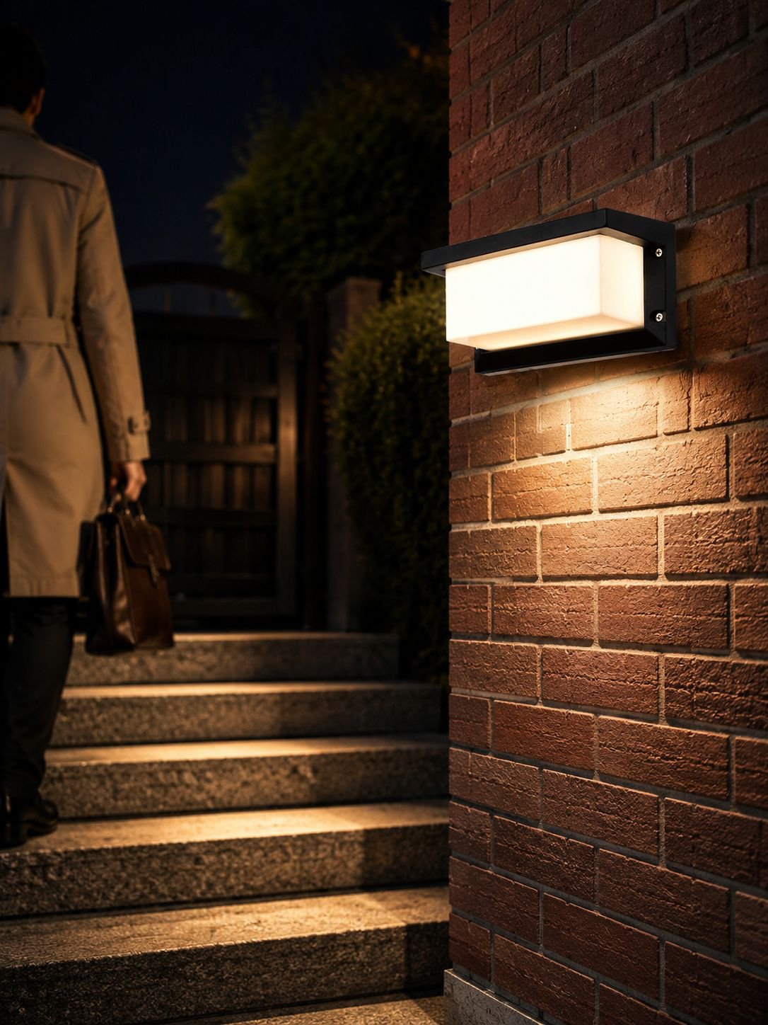 Minimalist outdoor wall light for home entrances