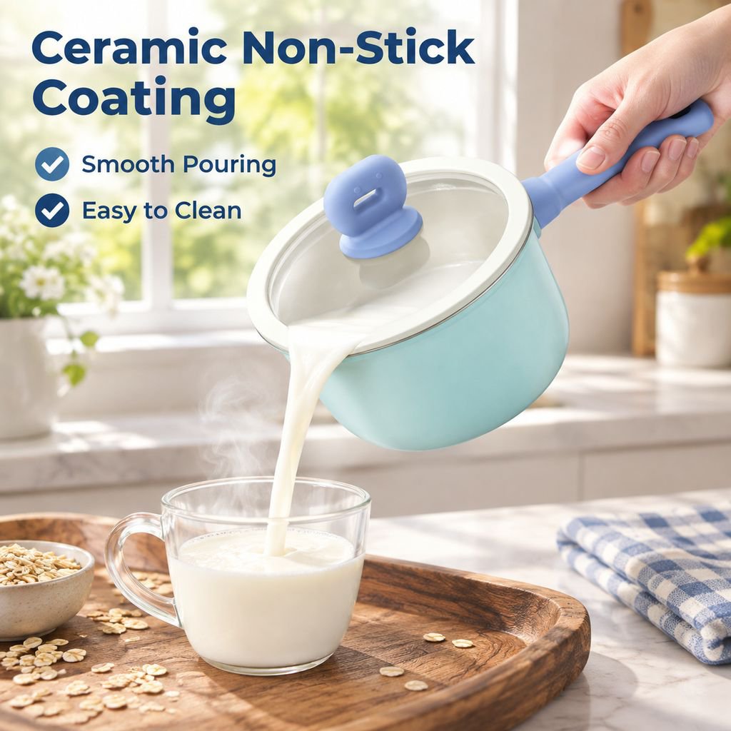 Ceramic Baby Food Milk Pan Universal Stove Compatible Household Small Soup Pot