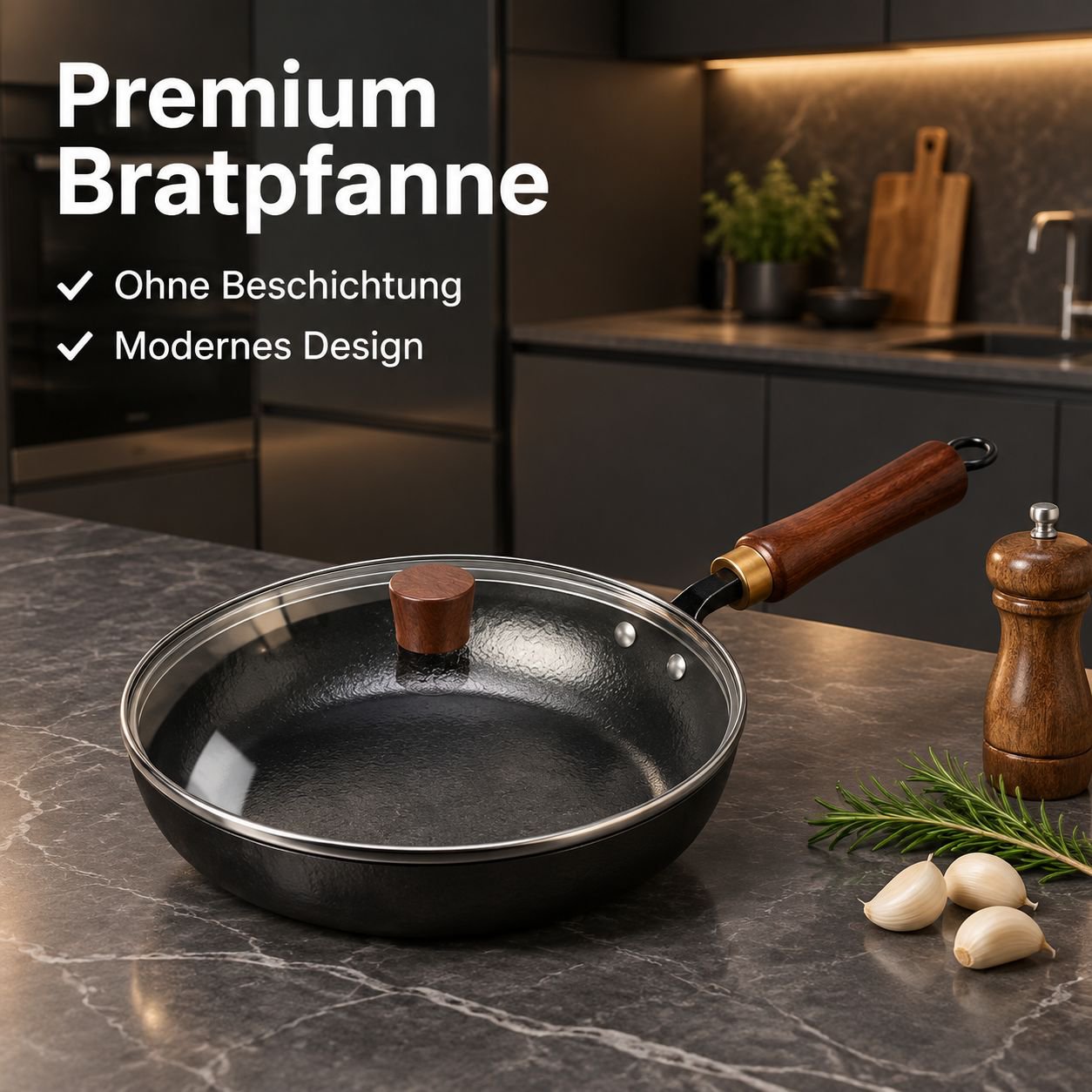 Unbeschichtete Steakpfanne