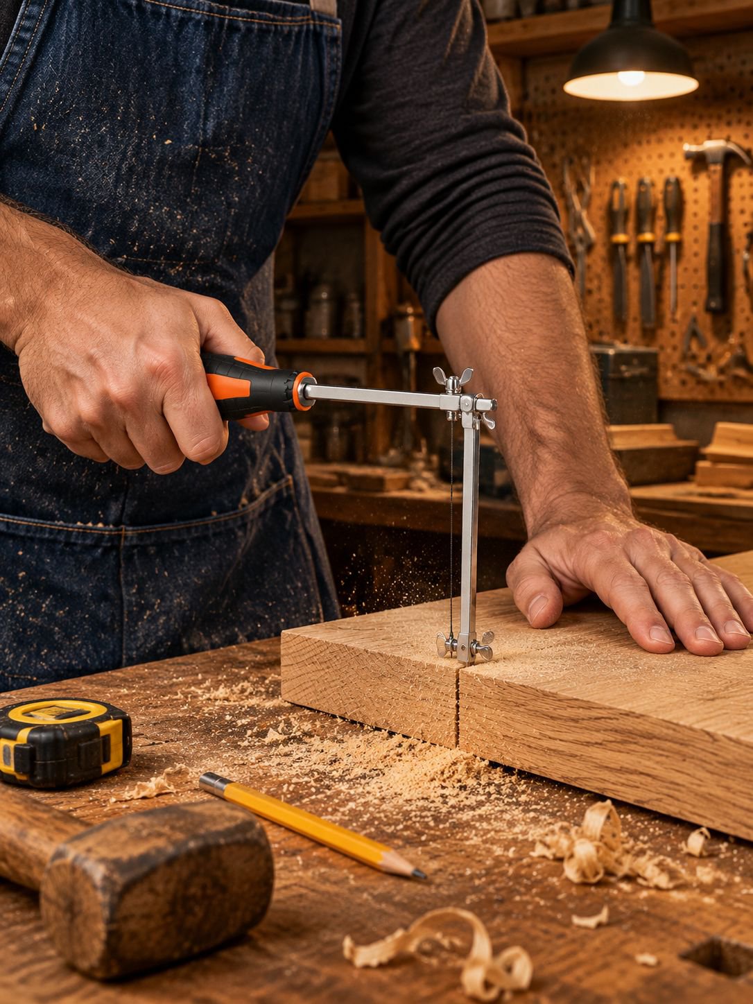 Mini sierra manual para bricolaje y carpintería