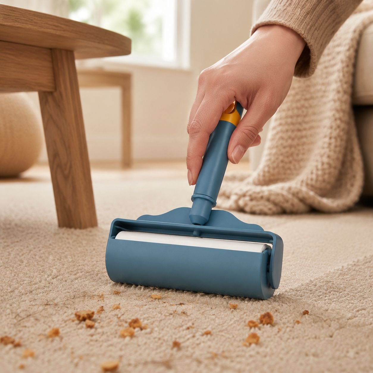 Color-block tear-off lint roller for pet hair removal