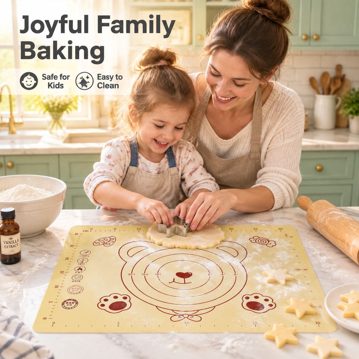 Multipurpose Heat-resistant Kneading Mat for Home Baking