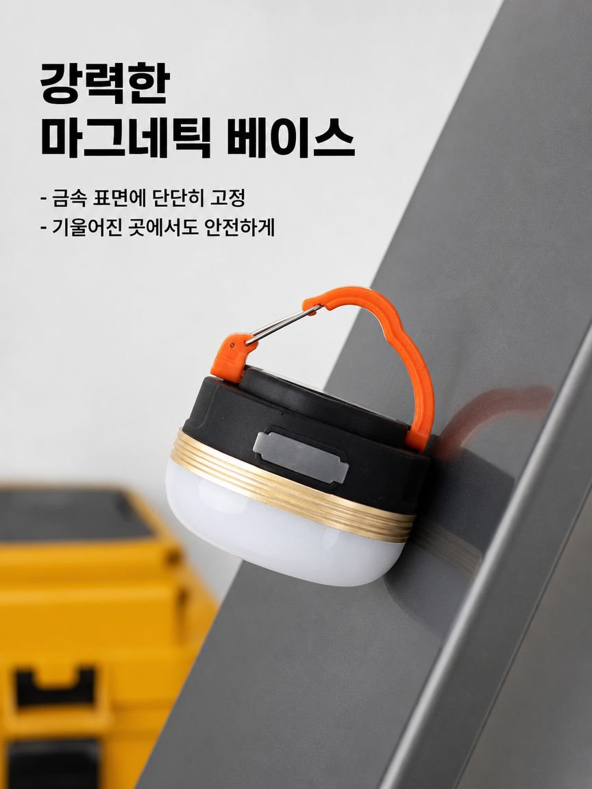 다양한 각도로 조절 가능한 캠핑등