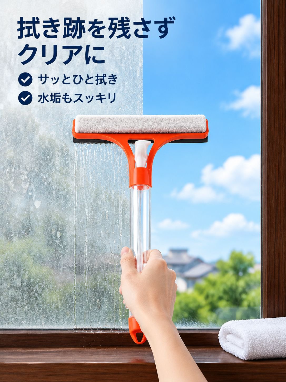 【ひと吹きできれいに】トリプルガラス掃除神器
