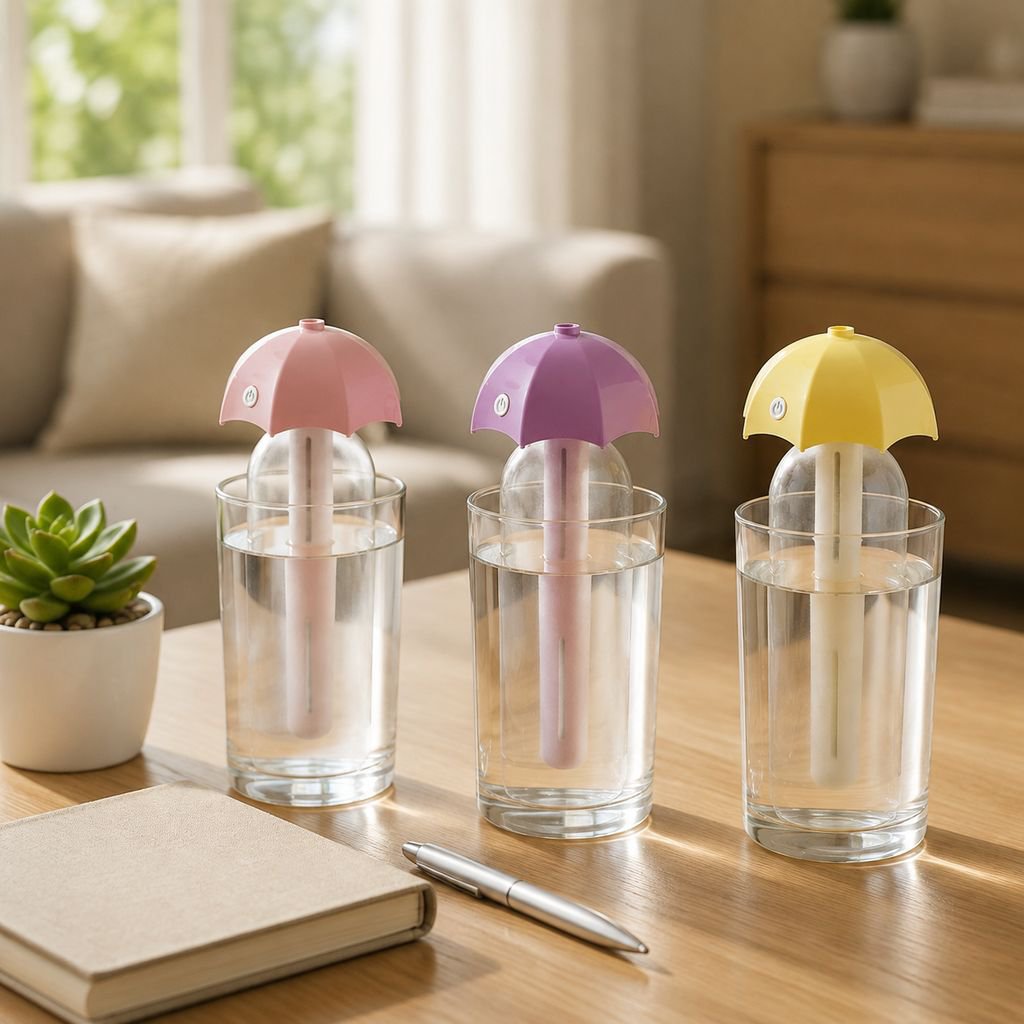 JMU Portable USB Desktop Humidifier, Ultrasonic Atomizing, Mini Wireless Humidifier
