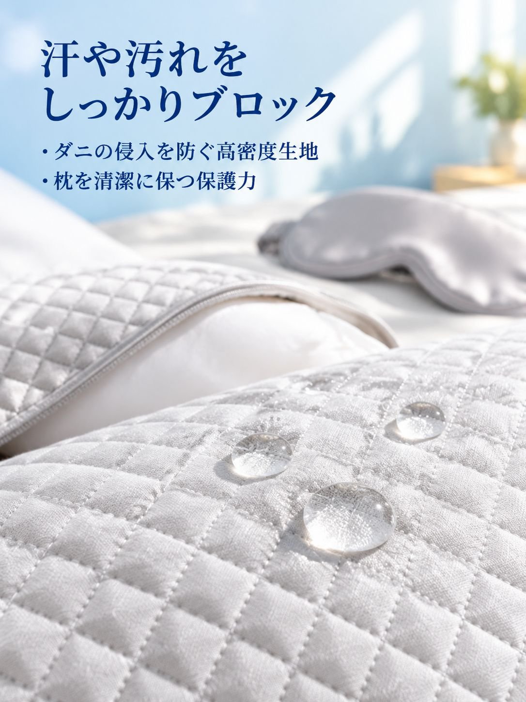 防ダニ防汗枕芯保護カバー