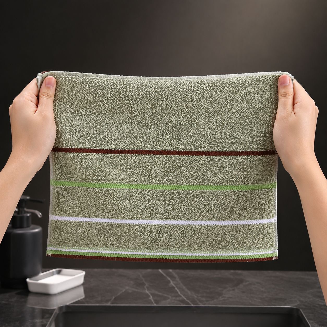 Home Cotton Absorbent Towel, Lint-free Face Cloth for Adults