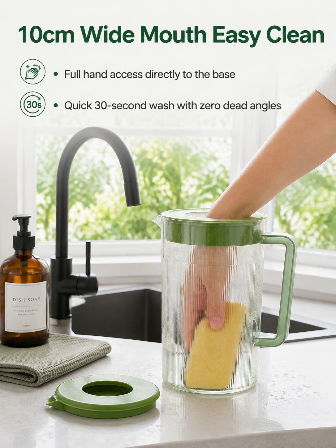 Large capacity heat-resistant cold water kettle, household juice bucket