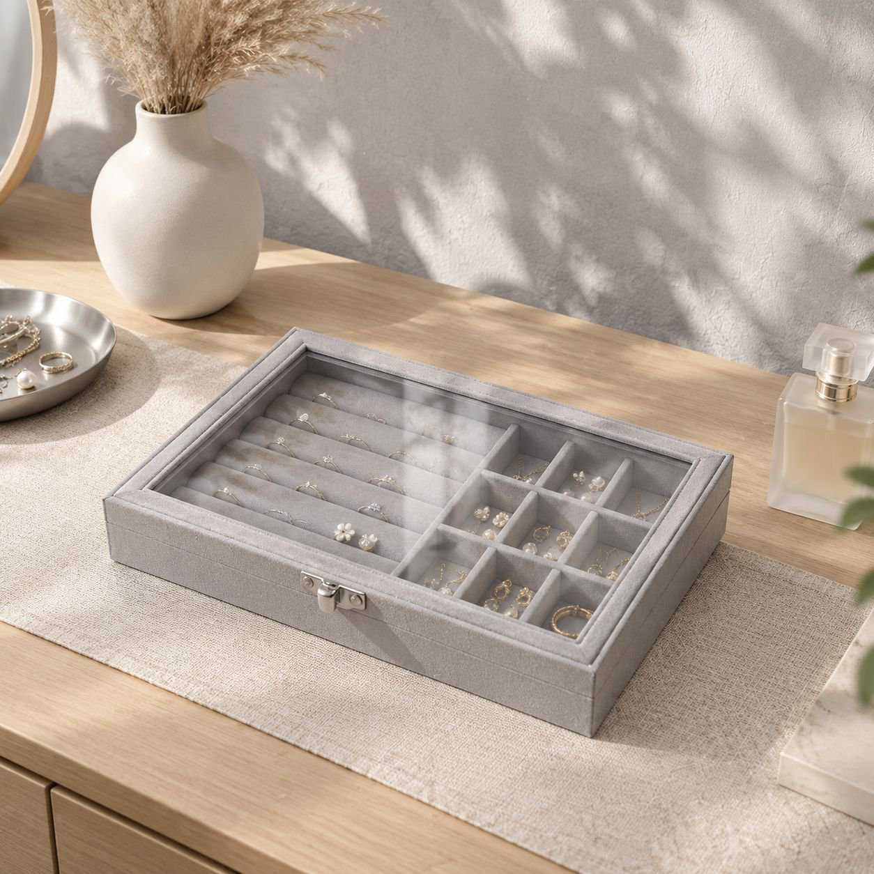 Exquisite portable storage box jewelry box
