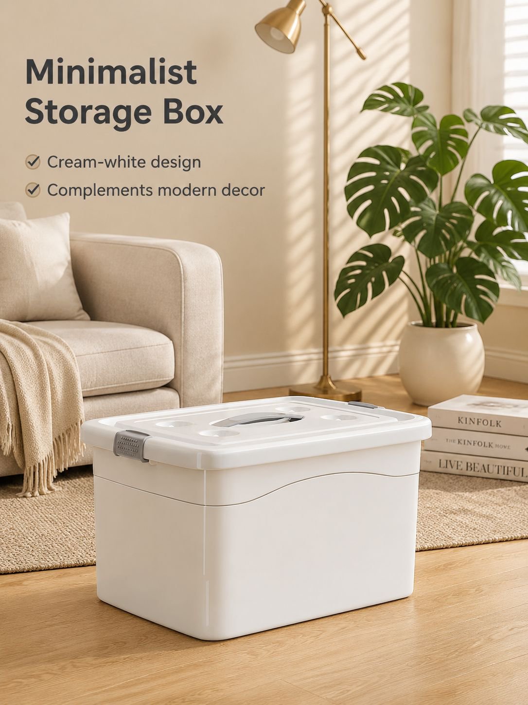 Extra-Large Plastic Storage Box with Wheels