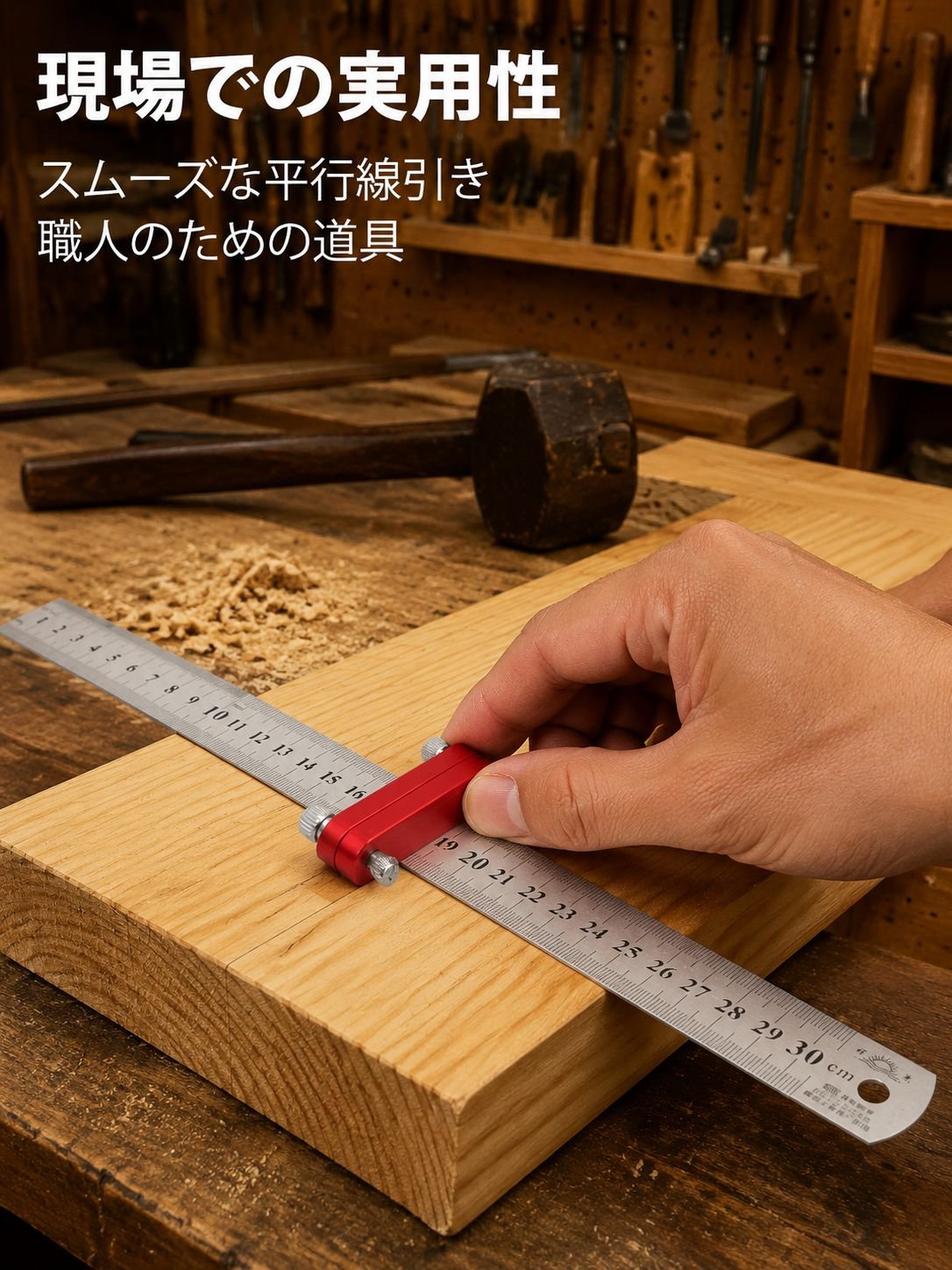 スチール定規位置決めブロック 木工用スケールストッパー 定規マーキングツール