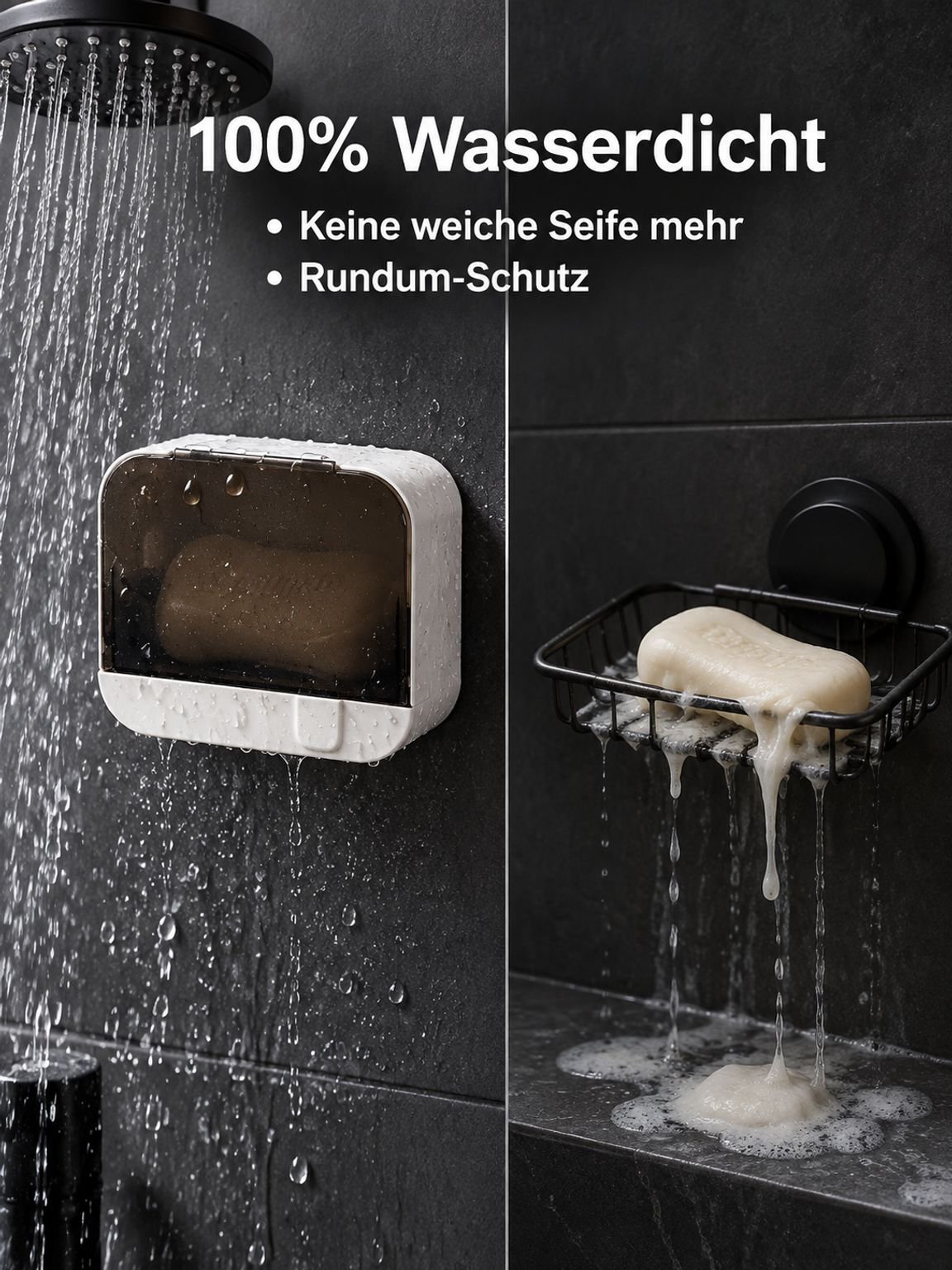 Toilettenpapierhalter und Seifenhalter in modernem Design