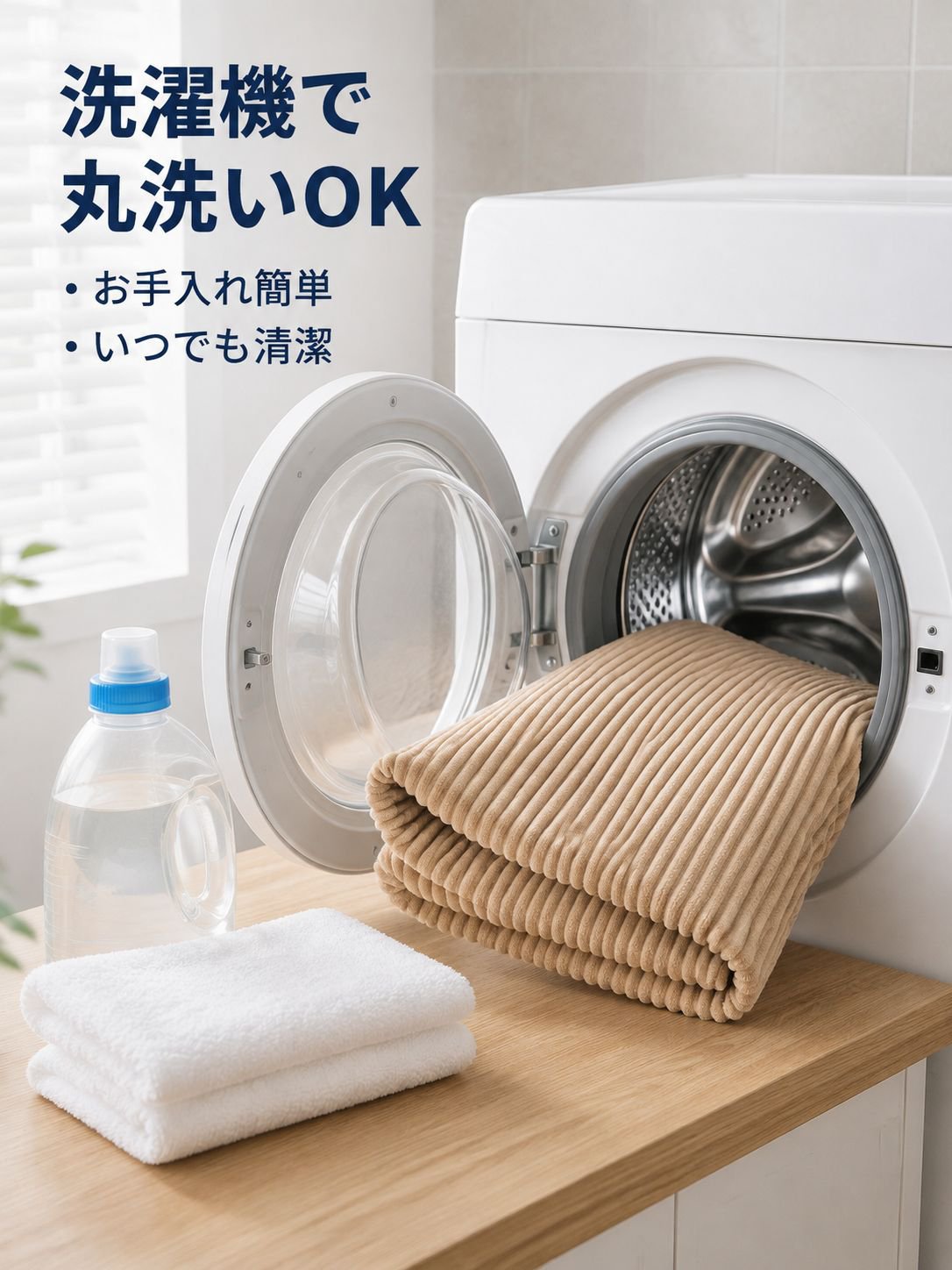 無地のストライプ柄ソファクッション