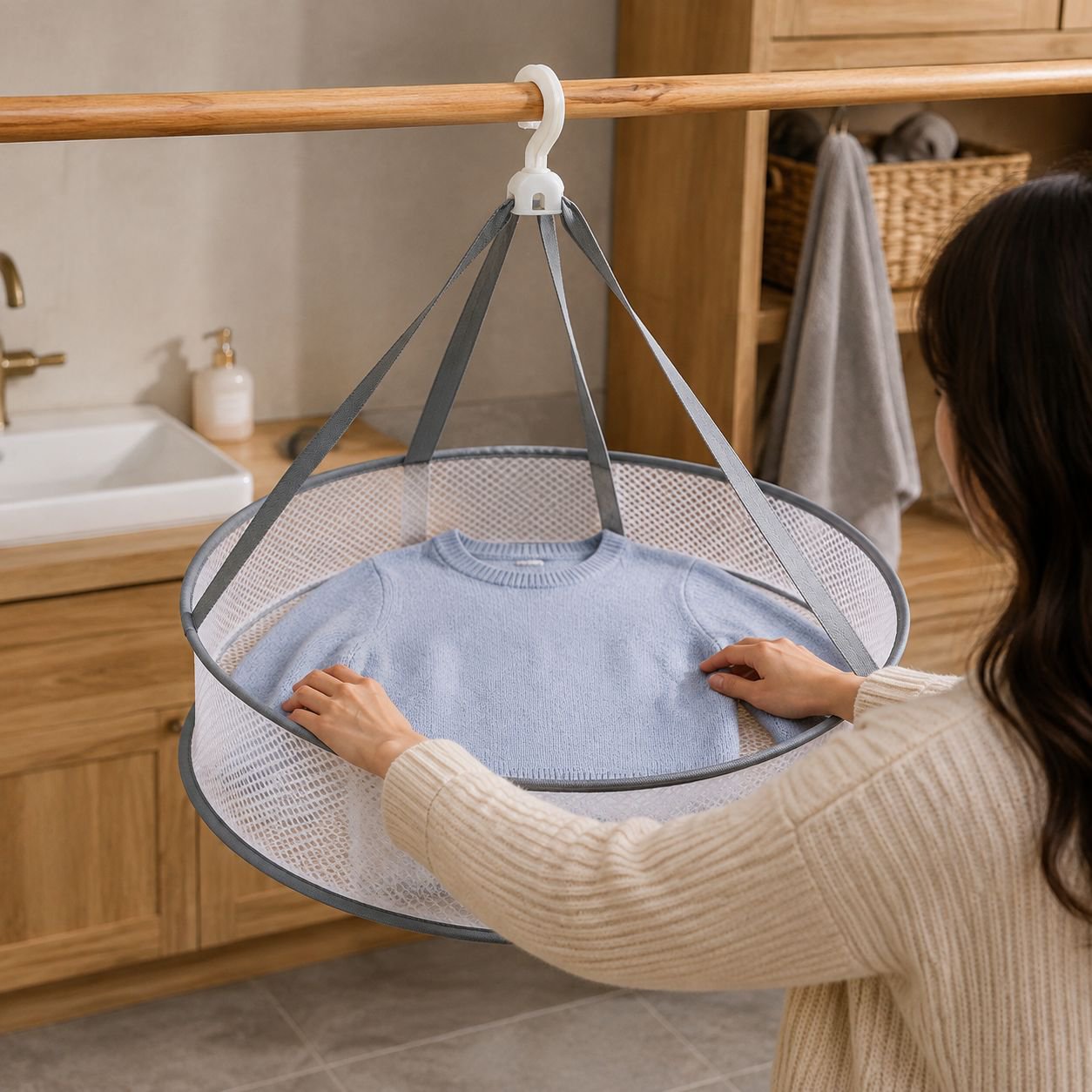 Foldable Double-layer Drying Net Rack