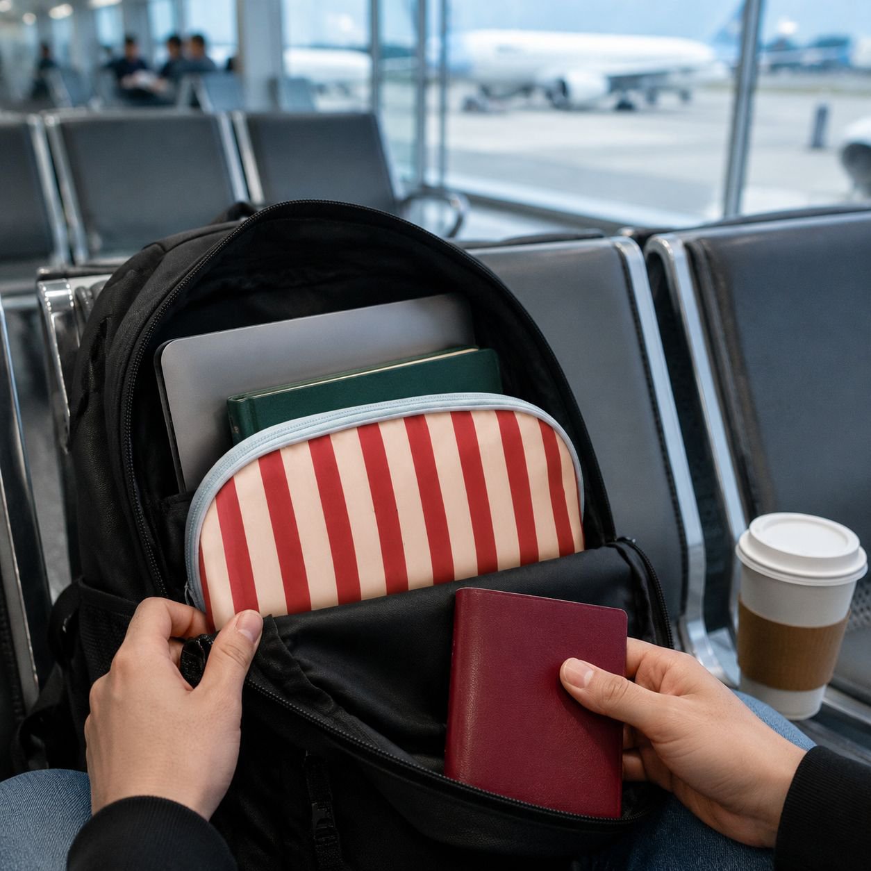 Travel-friendly cartoon wash bag with durable zipper