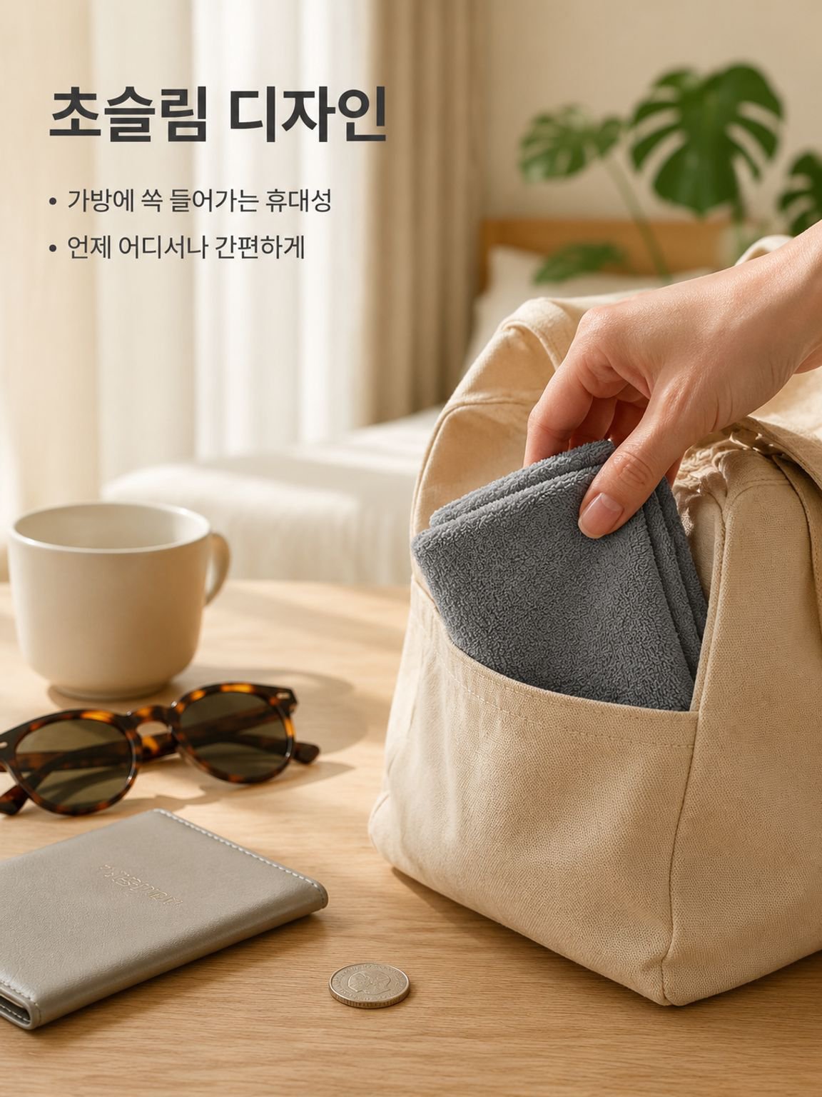 부드럽고 흡수력이 뛰어난 초미세 섬유 작은 수건