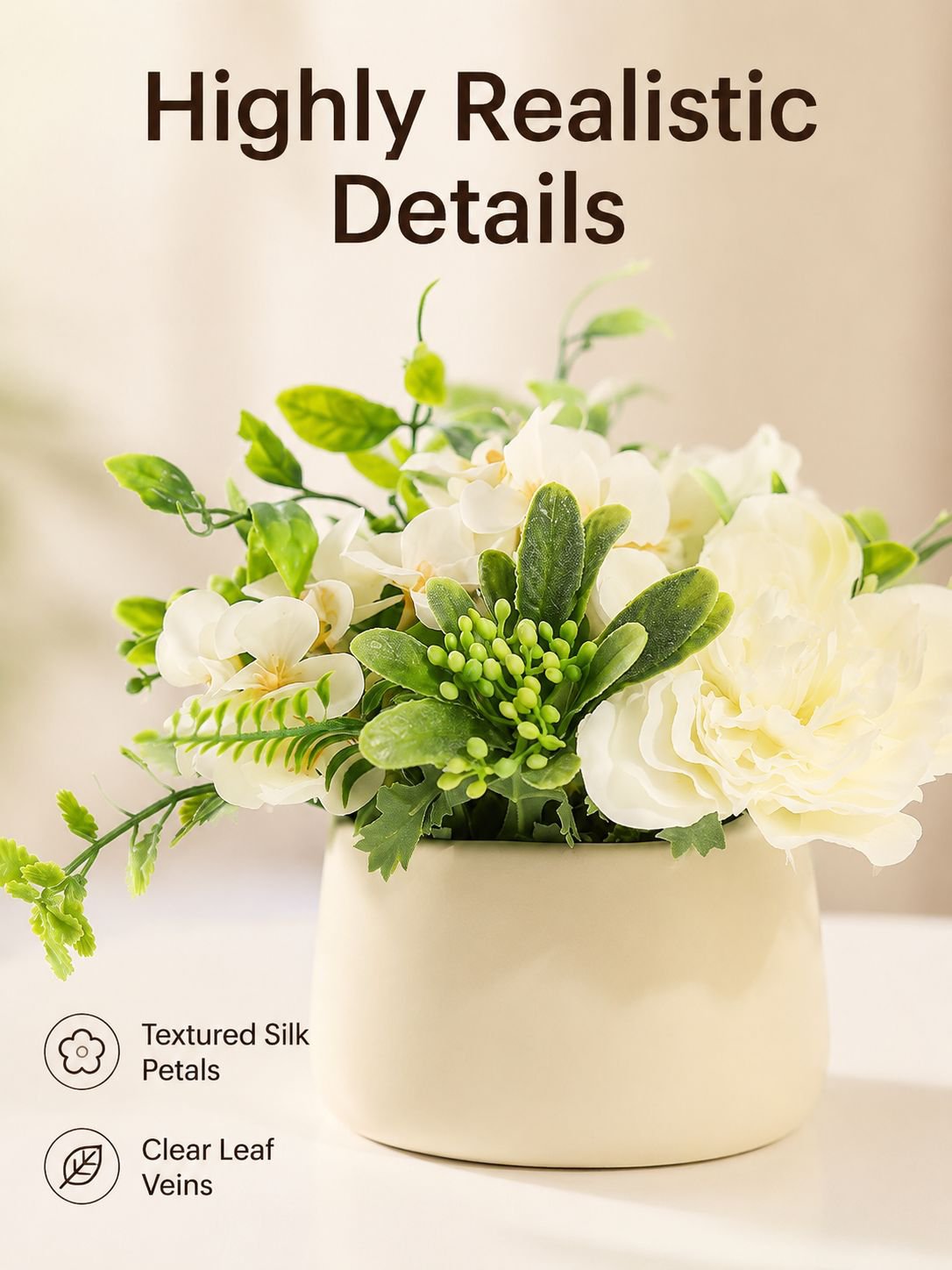 Artificial flower decorations and ornaments