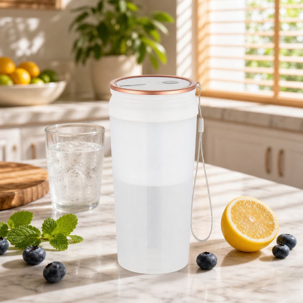 Exprimidor de frutas doméstico portátil pequeño, vaso batidor multifuncional