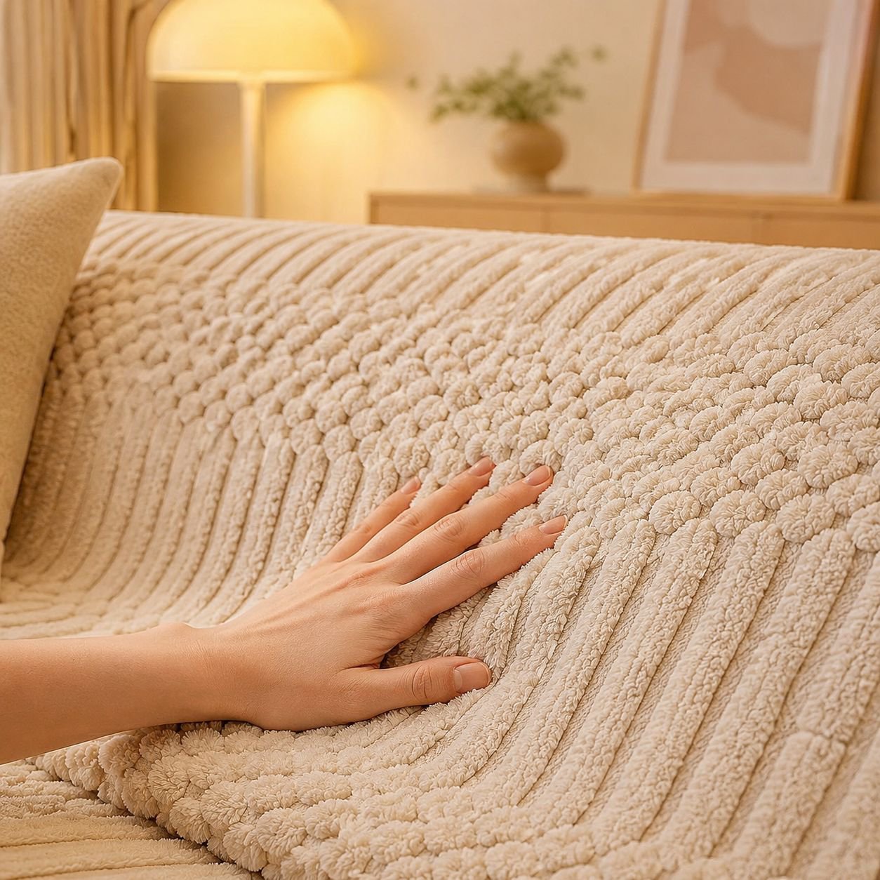 giipet Warm Winter Sofa Cover with Soft Cotton Fleece