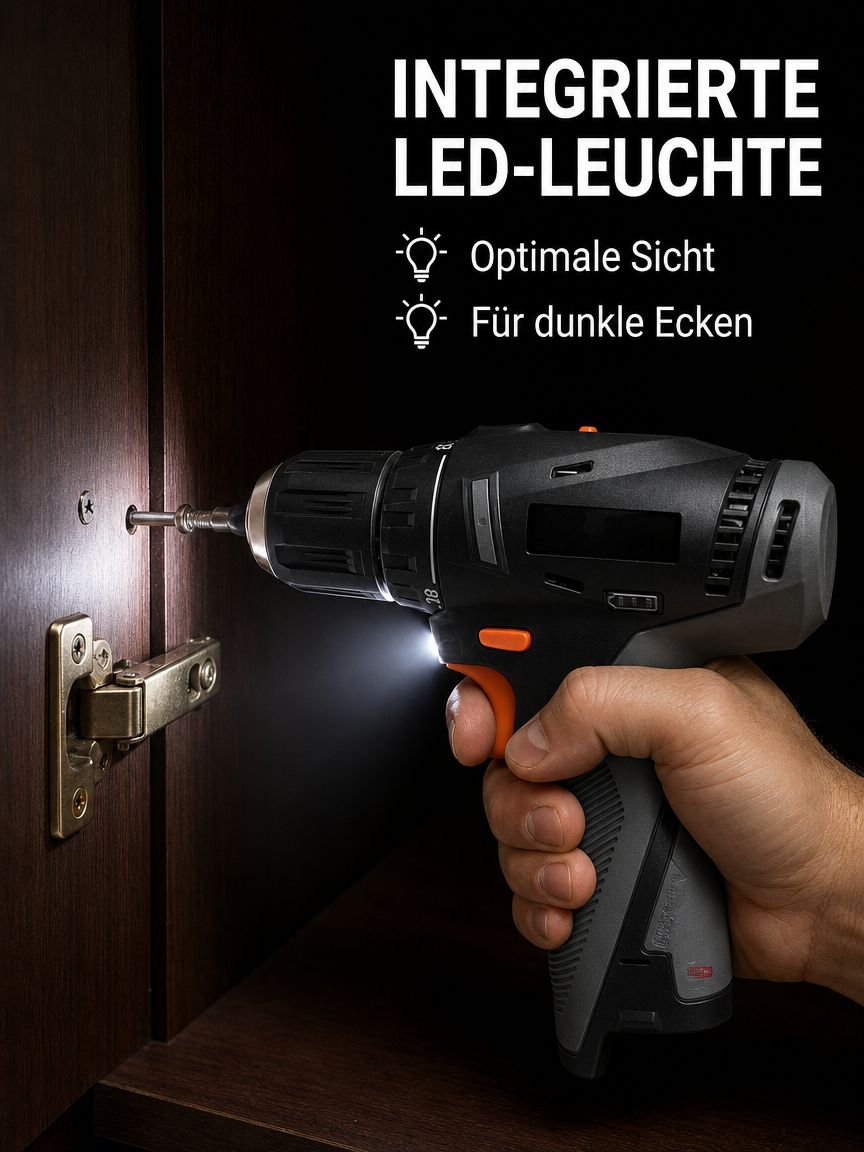 Kabelloser Heim-Bohrschrauber mit Lithium-Ionen-Akku Elektrowerkzeug
