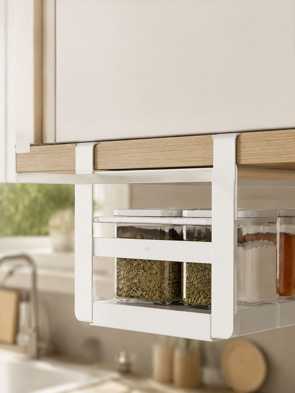 Support de rangement de cuisine rétractable support de rangement sous l'armoire support de rangement