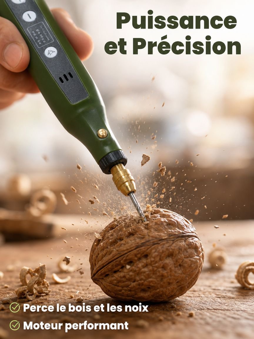 Perceuse électrique portable multifonction, kit de gravure et polissage pour jade et bois