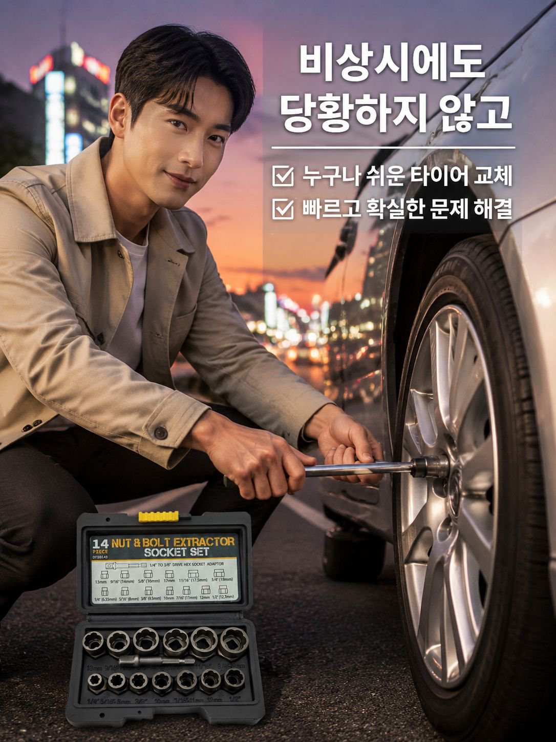 14종 도난 방지 나사 제거 툴 세트