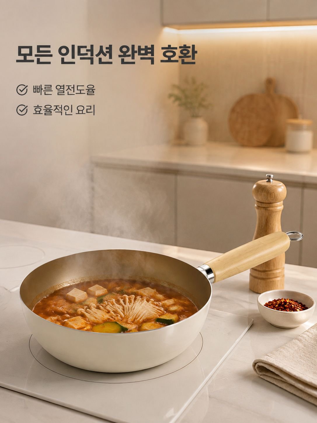 화이트 세라믹 노스틱 프라이팬