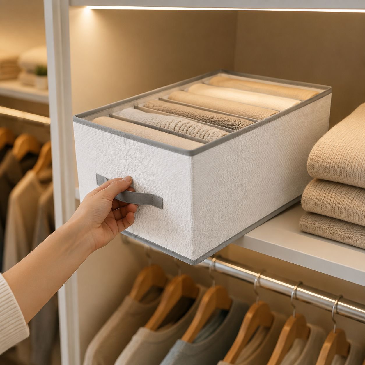 Easy-to-use pants and clothing organizer