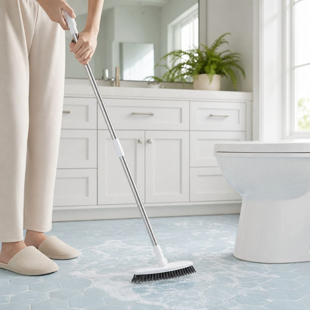 Stiff Bristle Brush for Bathroom Tile Grout
